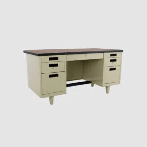 โต๊ะทำงาน Victory หน้าโฟเมก้า ลิ้นชัก 2 ด้าน รุ่น HKF